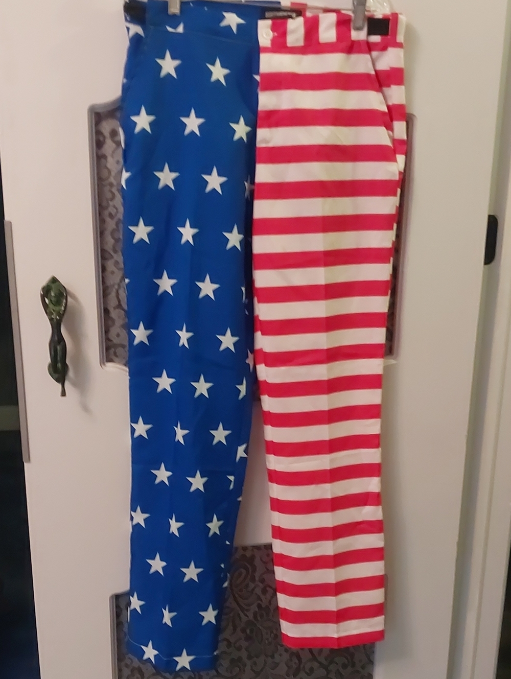 Men's Star & Stripe Dress Pants - Red and Blue